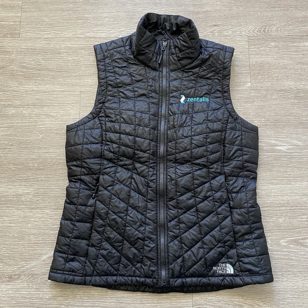 The North Face ThermoBall Trekker Vest Women's M Black Quilted Vest Company Logo